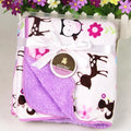 High Quality Baby Blanket Coral Fleece Cartoon Thicken Double Layer Swaddle Envelope Stroller Wrap For Bebe Bedding Blankets-Q-JadeMoghul Inc.