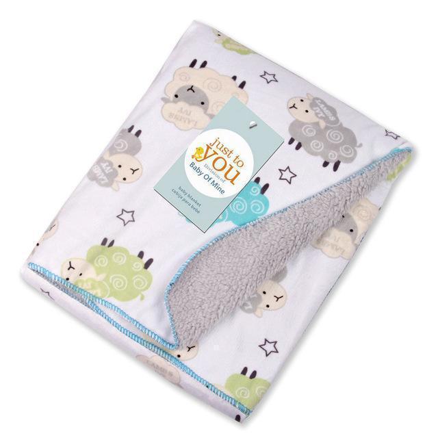 High Quality Baby Blanket Coral Fleece Cartoon Thicken Double Layer Swaddle Envelope Stroller Wrap For Bebe Bedding Blankets-R-JadeMoghul Inc.