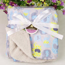 High Quality Baby Blanket Coral Fleece Cartoon Thicken Double Layer Swaddle Envelope Stroller Wrap For Bebe Bedding Blankets-V-JadeMoghul Inc.