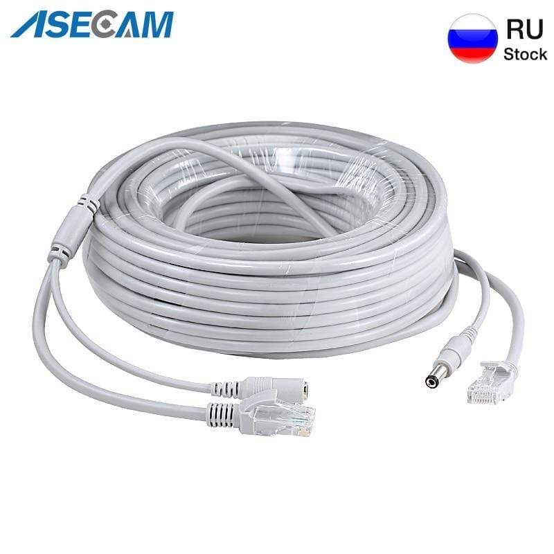 High Quality CCTV RJ45 Cable Ethernet Surveillance Camera DC Power Cat5 Internet Network LAN Cord POE  IP Camera Connection JadeMoghul Inc. 