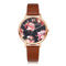 High Quality Fashion Leather Strap Rose Gold Women Watch-Brown Rose Gold-JadeMoghul Inc.