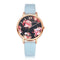 High Quality Fashion Leather Strap Rose Gold Women Watch-Sky Blue Rose Gold-JadeMoghul Inc.