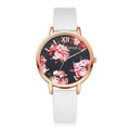 High Quality Fashion Leather Strap Rose Gold Women Watch-White Rose Gold-JadeMoghul Inc.