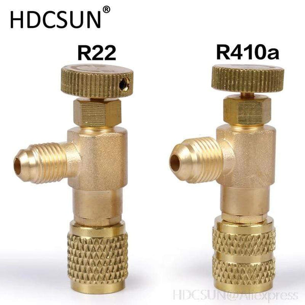 high quality liquid safety valve R410A R22 air conditioning refrigerant 1/4 "Safety Adapter Air conditioning repair and fluoride JadeMoghul Inc. 