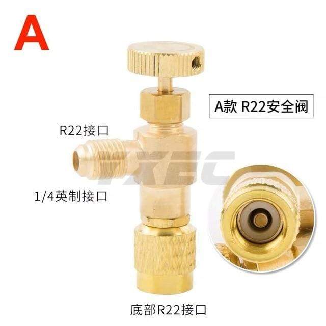 high quality liquid safety valve R410A R22 air conditioning refrigerant 1/4 "Safety Adapter Air conditioning repair and fluoride JadeMoghul Inc. 