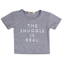 High Quality Newborn Kids Summer Clothes Baby Boy Girl Cotton Short SleeveT Shirts Outfit Tops Tee-Grey-3M-JadeMoghul Inc.