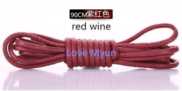 High Quality Shoelaces Waterproof Leather Shoes Laces Round Shape Fine Rope White Black Red Blue Purple Brown Shoelaces-as picture 10-JadeMoghul Inc.