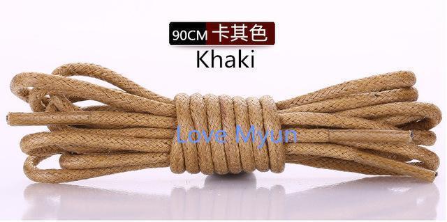 High Quality Shoelaces Waterproof Leather Shoes Laces Round Shape Fine Rope White Black Red Blue Purple Brown Shoelaces-as picture 6-JadeMoghul Inc.