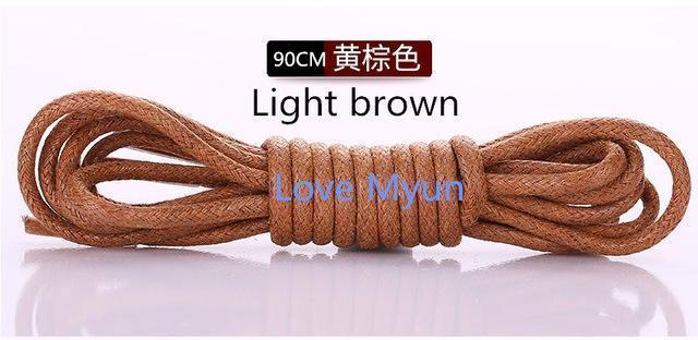High Quality Shoelaces Waterproof Leather Shoes Laces Round Shape Fine Rope White Black Red Blue Purple Brown Shoelaces-as picture 7-JadeMoghul Inc.