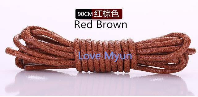 High Quality Shoelaces Waterproof Leather Shoes Laces Round Shape Fine Rope White Black Red Blue Purple Brown Shoelaces-as picture 8-JadeMoghul Inc.