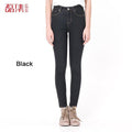 High Rise Skinny Stretchy Denim Jeans-Black-S-JadeMoghul Inc.