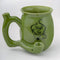 High Tea single wall Mug - shiny green with black imprint-Wedding Cake Accessories-JadeMoghul Inc.