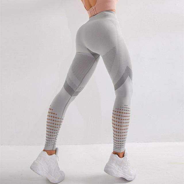 High Waist Fitness Gym Leggings Women Seamless Energy Tights Workout Running Activewear Yoga Pants Hollow Sport Trainning Wear JadeMoghul Inc. 