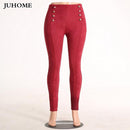 High Waist Skinny Pants-winered-L-JadeMoghul Inc.