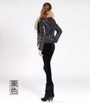High Waist Velvet Skinny Pants-Black-S-JadeMoghul Inc.