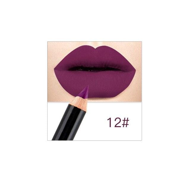 Highly Pigmented Waterproof Matte Velvety Smooth Lip Liner / Lip Pencil AExp