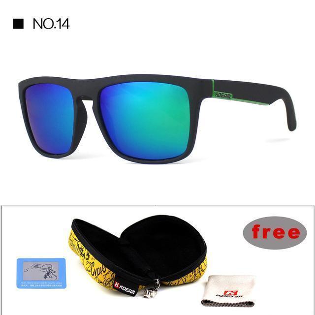 Highly Recommended KDEAM Mirror Polarized Sunglasses Men Square Sport Sun Glasses Women UV gafas de sol With Peanut Case KD156-NO14-Polarized with case-JadeMoghul Inc.