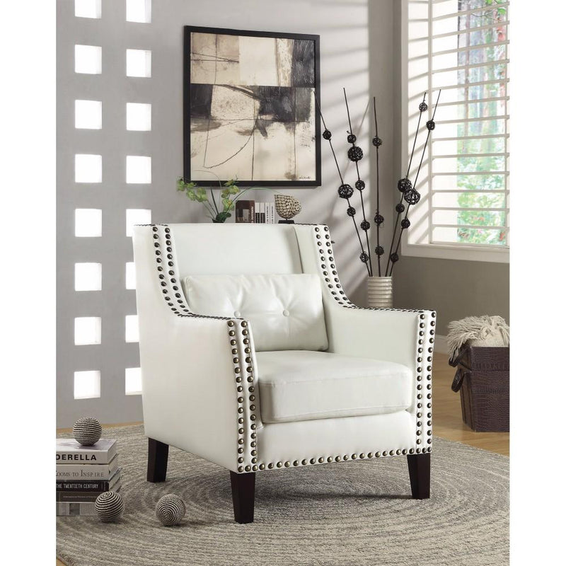 Highly Sophisticated Accent Chair, White-Armchairs and Accent Chairs-White-FOAM-JadeMoghul Inc.