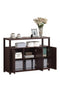 Hill Console Table with open compartment and shelves, Espresso-Console Tables-Espresso-Hollow PB WithPU Paper MDF-JadeMoghul Inc.