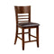 Hillsview I Transitional Counter Hight Chair, Brown Cherry, Set Of 2-Living Room Furniture Sets-Brown Cherry-Leatherette Solid Wood Wood Veneer & Others-JadeMoghul Inc.