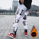 Hip hop Pants Men Loose Joggers Pants with Print Streetwear Harem Pants Clothes Ankle length Trousers Harajuku Sport Casual AExp