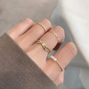 Hiphop/Rock Metal Geometry Circular Punk Rings Set Opening Index Finger Accessories Buckle Joint Tail Ring for Women Jewelry AExp