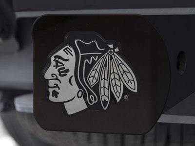 Hitch Cover - Black Hitch Covers NHL Chicago Blackhawks Black Hitch Cover 4 1/2"x3 3/8" FANMATS