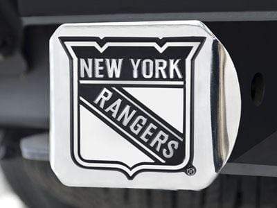 Hitch Cover - Chrome Hitch Covers NHL New York Rangers Chrome Hitch Cover 4 1/2"x3 3/8" FANMATS