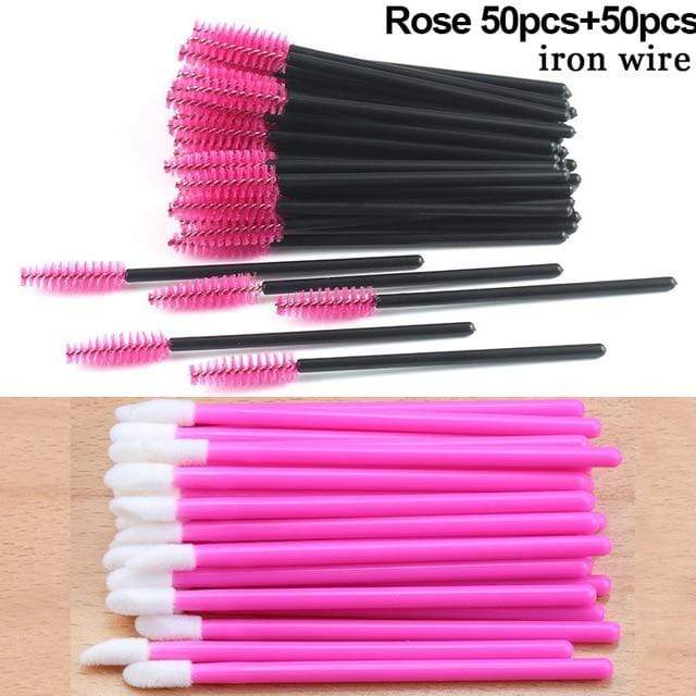 HMQ Disposable Silicone Gel Eyelash Brush Comb Mascara Wands Eye Lashes Extension Tool Professional Beauty Makeup Tool For Women AExp