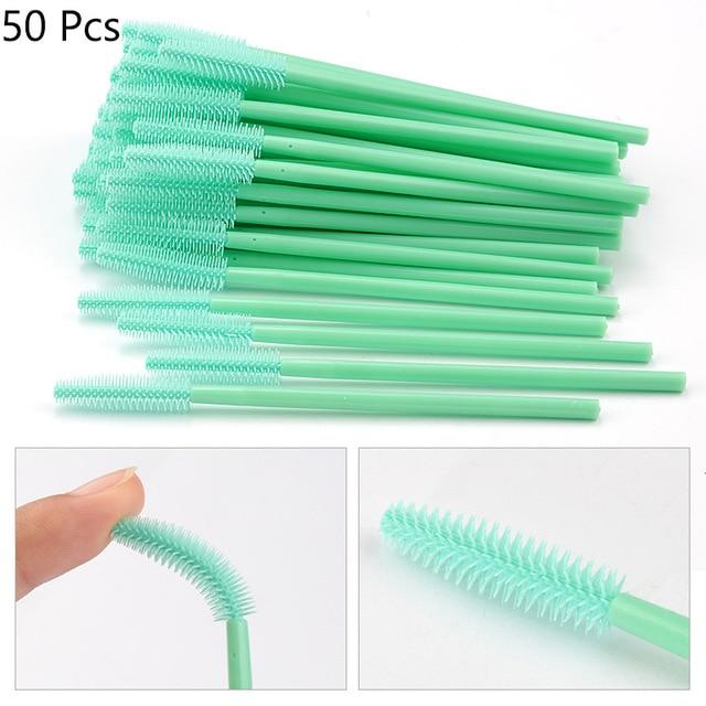 HMQ Disposable Silicone Gel Eyelash Brush Comb Mascara Wands Eye Lashes Extension Tool Professional Beauty Makeup Tool For Women AExp