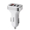 HOCO Car Charger Digital Display Dual USB Port for iPhone iPad Samsung Xiaomi Phone Charging Adapter 3.1A Car-charger Double USB-White-JadeMoghul Inc.