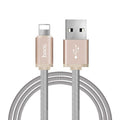 HOCO Metal Spring Charging USB Cable for Apple Lightning iPhone iPad Charger Cord for Mobile Phone OTG Data Line Sync Wire-Gold-120cm-JadeMoghul Inc.