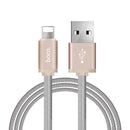 HOCO Metal Spring Charging USB Cable for Apple Lightning iPhone iPad Charger Cord for Mobile Phone OTG Data Line Sync Wire-Gold-120cm-JadeMoghul Inc.
