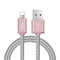 HOCO Metal Spring Charging USB Cable for Apple Lightning iPhone iPad Charger Cord for Mobile Phone OTG Data Line Sync Wire-Rose Gold-120cm-JadeMoghul Inc.