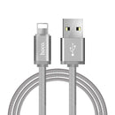HOCO Metal Spring Charging USB Cable for Apple Lightning iPhone iPad Charger Cord for Mobile Phone OTG Data Line Sync Wire-Silver-120cm-JadeMoghul Inc.