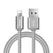 HOCO Metal Spring Charging USB Cable for Apple Lightning iPhone iPad Charger Cord for Mobile Phone OTG Data Line Sync Wire-Silver-120cm-JadeMoghul Inc.
