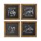 Home Art Black Art - 10" X 0.5" X 10" Black Walnut Wood Mdf Wall Art HomeRoots
