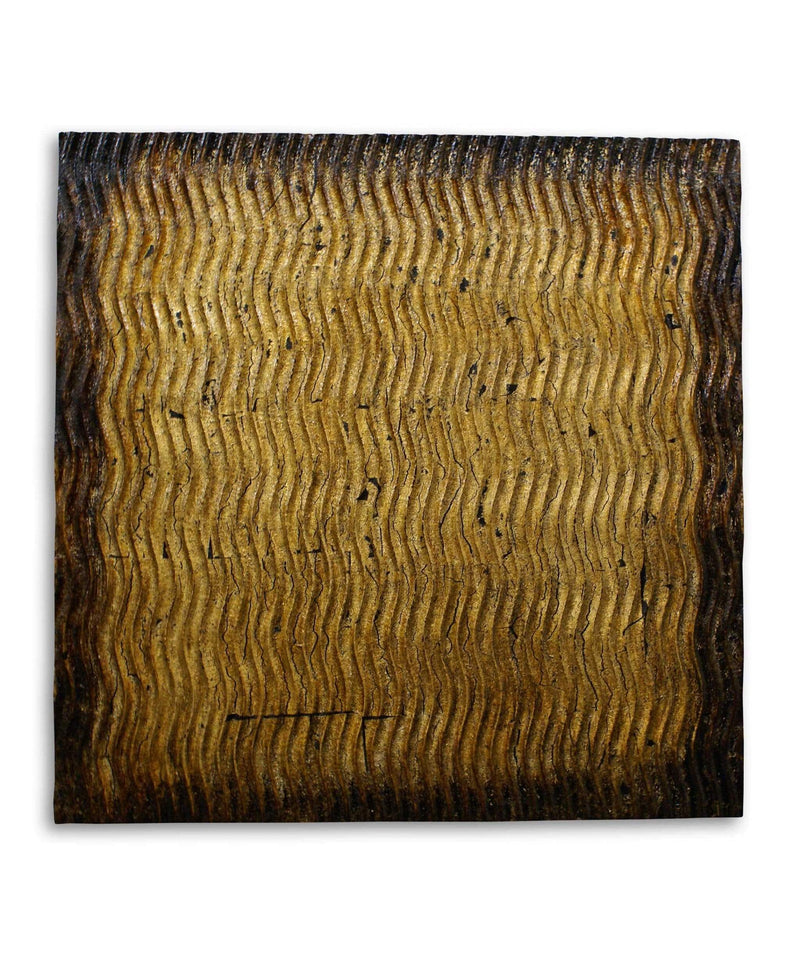 Home Art Contemporary Art - 1" x 36" x 36" Bronze, Metallic, Ridge - Wall Art HomeRoots