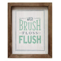 Home Art Modern Art - 8" X 1" X 10" Multi-color "Wash Brush Floss Flush" Wall Art HomeRoots