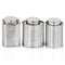 Home Decor Aesthetic Room Decor - 4" x 4" x 6" Silver Coffee Tea & Sugar - Canisters Set of 3 HomeRoots