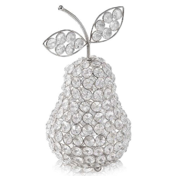Home Decor Aesthetic Room Decor - 5.5" x 5.5" x 10" Silver/Crystal - Pear HomeRoots