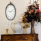 Home Decor Apartment Decor - 10.75" X 2.25" X 19.25" Gunmetal Antique Oval Bird Clock HomeRoots
