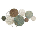 Home Decor Apartment Decor - 46.65" X 2.56" X 24.61" Woven Texture Metal Plates With Jute Accents HomeRoots