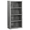 Home Decor Bookshelf Decor - 11'.75" x 23'.75" x 47'.5" Grey, Particle Board, Adjustable Shelves - Bookshelf HomeRoots