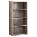 Home Decor Bookshelf Decor - 11'.75" x 23'.75" x 47'.5" Taupe, Particle Board, Adjustable Shelves - Bookshelf HomeRoots