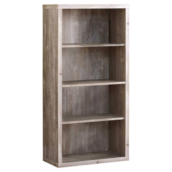 Home Decor Bookshelf Decor - 11'.75" x 23'.75" x 47'.5" Taupe, Particle Board, Adjustable Shelves - Bookshelf HomeRoots