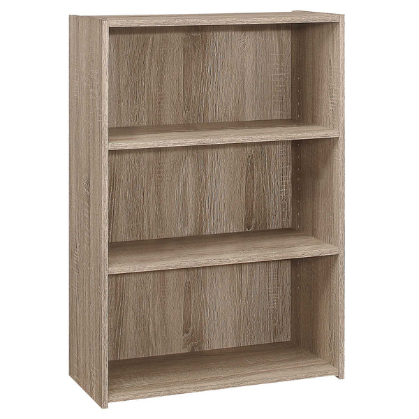 Home Decor Bookshelf Decor - 11'.75" x 24'.75" x 35'.5" Dark Taupe, 3 Shelves - Bookcase HomeRoots