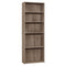 Home Decor Bookshelf Decor - 11'.75" x 24'.75" x 71'.25" Dark Taupe, 5 Shelves - Bookcase HomeRoots