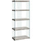 Home Decor Bookshelf Decor - 12" x 24" x 58'.75" Grey, Particle Board, Tempered Glass - Bookcase HomeRoots