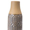 Home Decor Bottle Decoration - 6.1" X 6.1" X 14.5" Tall Two Tone Gray Bottle HomeRoots